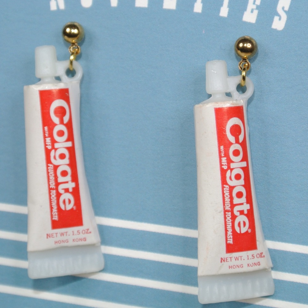 Toothpaste Gumball Charm Earrings